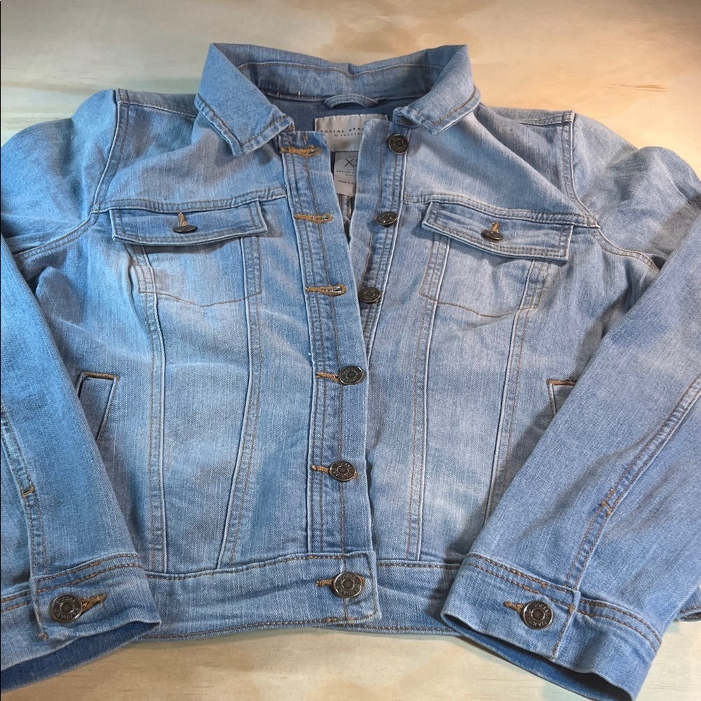 Social Standards Light Blue Denim Jacket classic Sz XS